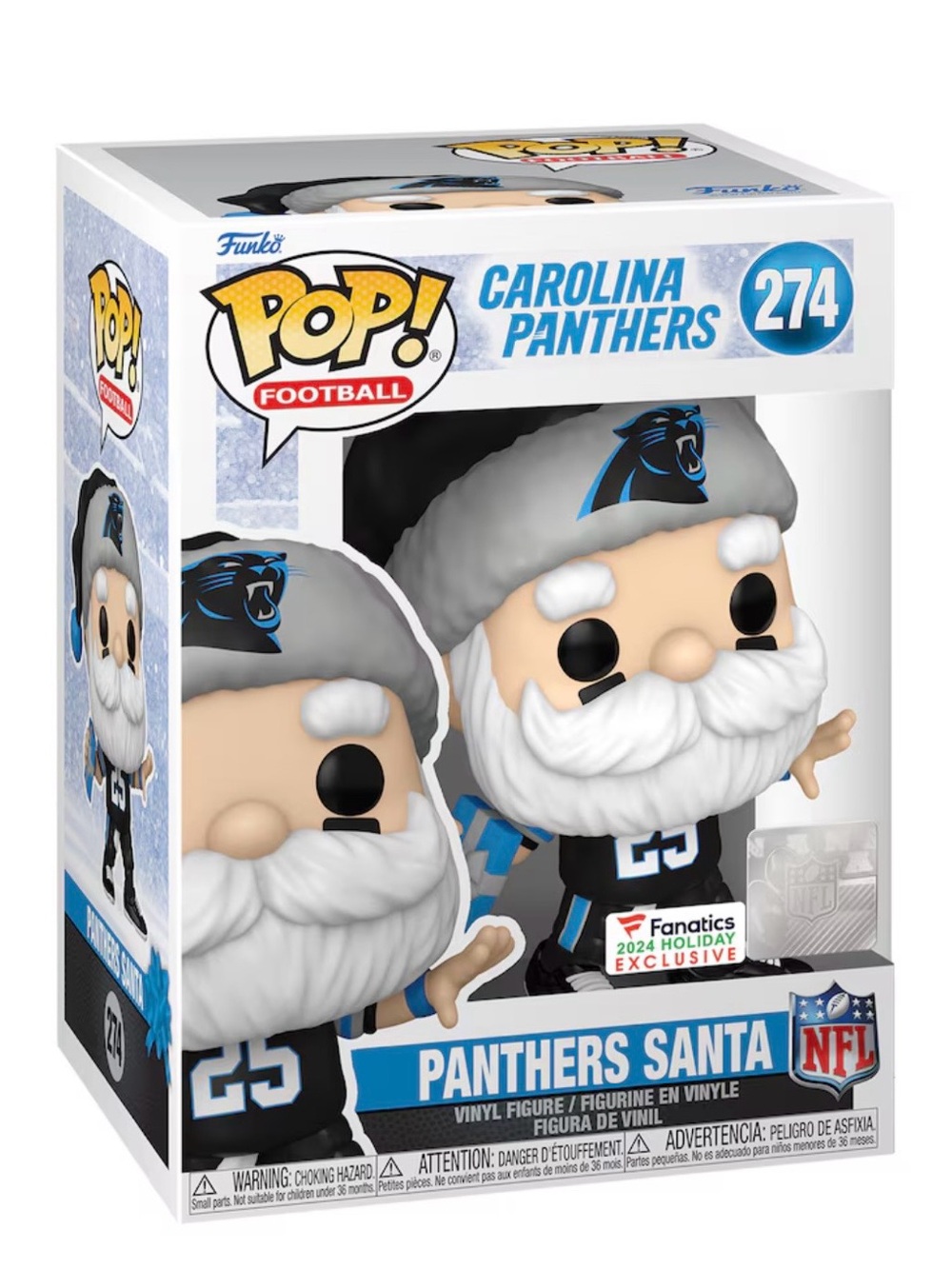 Funko Football Carolina Panthers Santa (Black & Gray)